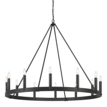 Dutton 12 Light 43" Wide Taper Candle Style Ring Chandelier