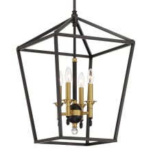 Townhall 4 Light 16" Wide Taper Candle Pendant