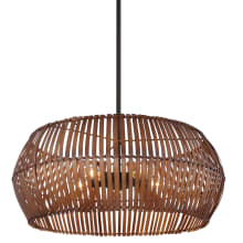 Brentwood Shore 5 Light 20-1/2" Wide Pendant with Bamboo Shade