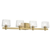 Drysdale 4 Light 33" Wide Vanity Light with Water Glass Shades
