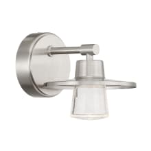 Beacon Avenue 6" Tall LED Bathroom Sconce with Seedy Glass Diffuser