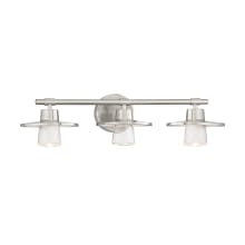 Beacon Avenue 3 Light 24" Wide LED Bathroom Vanity Light with Seedy Glass Diffusers