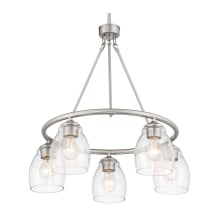 Winsley 5 Light 24" Wide Vantage Ring Chandelier with Seedy Glass Shades