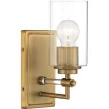 Binsly 11" Tall Bathroom Sconce with Clear Glass Shade