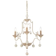 Colonial Charm 3 Light 19" Wide Taper Candle Style Chandelier