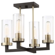 4 Light 16" Wide Semi-Flush Ceiling Fixture with Glass Shades from the Ainsley Court Collection