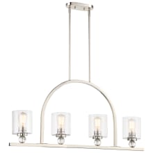 4 Light 38" Long Linear Chandelier from the Studio 5 Collection