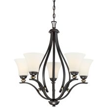 5 Light One Tier Chandelier from the Shadowglen Collection