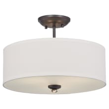 3 Light 16" Wide Semi-Flush Ceiling Fixture from the Shadowglen Collection