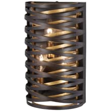 Vortic Flow 3 Light 12" Tall Wall Sconce with Metal Shade