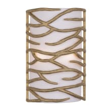 Branch Reality 2 Light 16" Tall Wall Sconce with Fabric Shade