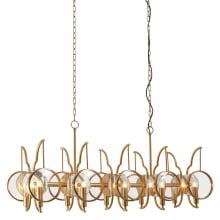 Into Focus 10 Light 45" Wide Abstract Linear Chandelier