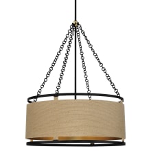 Windward Passage 6 Light 27" Wide Pendant with Natural Rope Shade