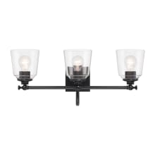 Antonia 3 Light 25" Wide Vanity Light with Clear Glass Shades