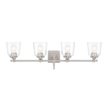 Antonia 4 Light 35" Wide Vanity Light with Clear Glass Shades