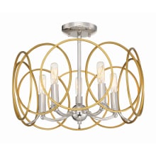 Chassell 5 Light 18" Wide Semi-Flush Drum Ceiling Fixture / Chandelier