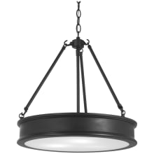 Harbour Point 3 Light 19" Wide Pendant with Etched Glass Shade
