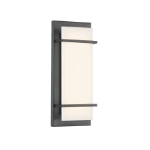 Tarnos 16" Tall LED Wall Sconce with White Faux Alabaster Shade - ADA Compliant