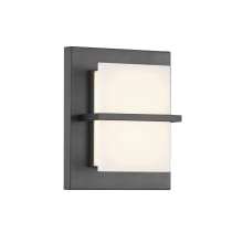 Tarnos 8" Tall LED Wall Sconce with White Faux Alabaster Shade - ADA Compliant