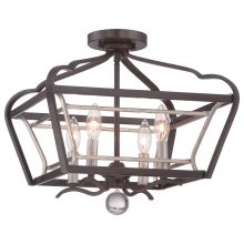 4 Light 16" Wide Semi-Flush Ceiling Fixture from the Astrapia Collection