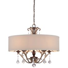 Gwendolyn Place 5 Light 26" Wide Pendant with Oatmeal Linen Shade
