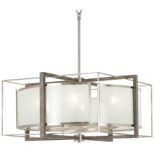 Tyson's Gate 6 Light 24" Wide Chandelier with Glass Panel Shades