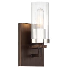 Maddox Roe Single Light 5" Wide Bathroom Sconce with Fluted Glass Shade