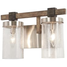 Bridlewood 2 Light 14" Wide Bathroom Vanity Light with Seedy Glass Shades