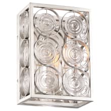 Culture Chic 2 Light 9-3/4" Tall Wall Sconce with Reflective Backplate