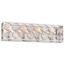 Culture Chic 4 Light 24-3/4" Wide Bath Bar with Reflective Backplate