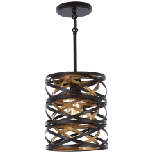 Vortic Flow Single Light 9" Wide Mini Pendant with Metal Shade