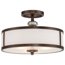 3 Light 15" Wide Semi-Flush Ceiling Fixture from the Thorndale Collection