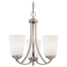 Overland Park 3 Light 16" Wide Vantage Chandelier with Etched Glass Shades