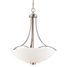 Overland Park 3 Light 21-1/2" Wide Vantage Bowl Pendant with Etched Glass Shades