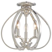 3 Light 14" Wide Flush Mount Ceiling Fixture from the Tilbury Collection