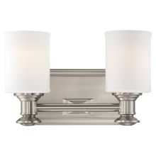 Harbour Point 2 Light 11" Width Bathroom Vanity Light with Etched Opal Glass