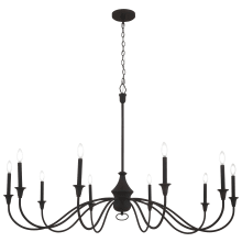 Halifax County 10 Light 58" Wide Taper Candle Style Chandelier