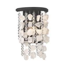 Shimmering Elegance 12" Tall Wall Sconce with Crystal Shade - ADA Compliant