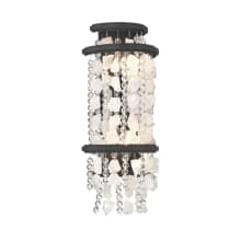 Shimmering Elegance 2 Light 18" Tall Wall Sconce with Crystal Shade - ADA Compliant