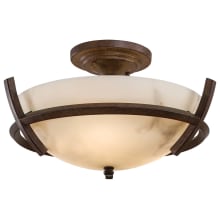 3 Light 14" Wide Semi-Flush Ceiling Fixture from the Calavera Collection