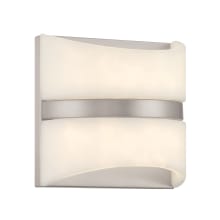 Velaux 7" Tall LED Wall Sconce with Faux Alabaster Shade - ADA Compliant