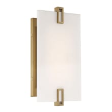 Aizen 12" Tall LED Wall Sconce with Faux Alabaster Shade - ADA Compliant