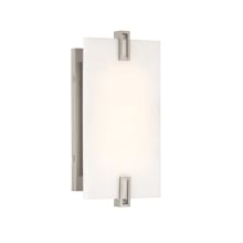 Aizen 12" Tall LED Wall Sconce with Faux Alabaster Shade - ADA Compliant