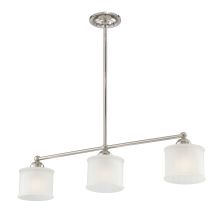 3 Light 1 Tier Linear Chandelier from the 1730 Series Collection