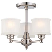 3 Light Semi-Flush Ceiling Fixture from the 1730 Collection