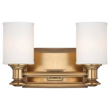 Harbour Point 2 Light 11" Wide Bathroom Vanity Light with Etched Opal Glass