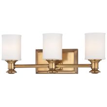 Harbour Point 3 Light 19" Wide Bathroom Vanity Light with Etched Opal Glass