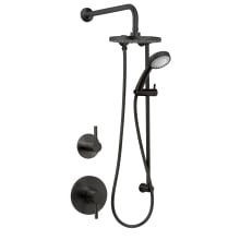 Mia Pressure Balanced Shower System with 1.8 GPM Rain Shower Head, Hand Shower, Slide Bar, and Wall Mounted Rain Shower Arm - Rough-In Valves Included