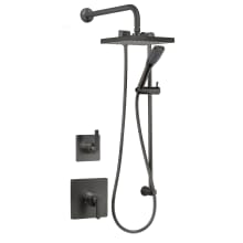 Elysa Pressure Balanced Shower System with 1.8 GPM Rain Shower Head, Hand Shower, Slide Bar, and Wall Mounted Rain Shower Arm