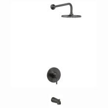 Mia Pressure Balanced Shower System with 1.8 GPM Rain Shower Head, Hand Shower, Slide Bar, Tub Spout, and Wall Mounted Rain Shower Arm
